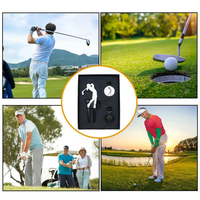 Golf Metal Posicionamento Marcador Marcadores, Ball Fork, Golf Esportes, Ventilador, Equipamentos, Reparação Divot, Green Maintenance Tool
