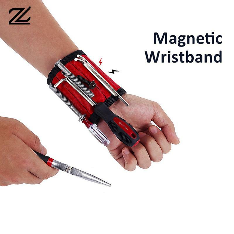 Cinturino magnetico per tenere viti, punte di perforazione, chiodi, cinture portautensili da polso con potenti magneti, gadget Cool