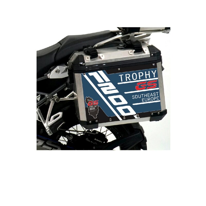 Casing Decal reflektif sepeda motor BMW, stiker pelindung pannier ALUMINIUM untuk BMW R1200GS R1200 GS ADV ADVENTURE 2004-2021