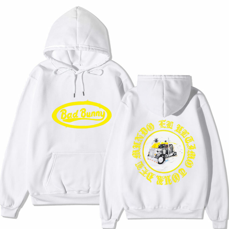 Bad Bunny Inspired Tour Hoodies Men Women Hip Hop Vintage Fashion Oversized Sweatshirts Unisex Y2k Clothes Streetwear Hoodey