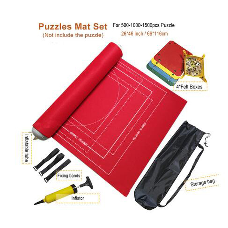 Puzzles Mat Jigsaw Roll Felt Mat Play mat Puzzles Blanket For Up to1500/3000Pcs Puzzle Accessories Portable Travel Storage bag
