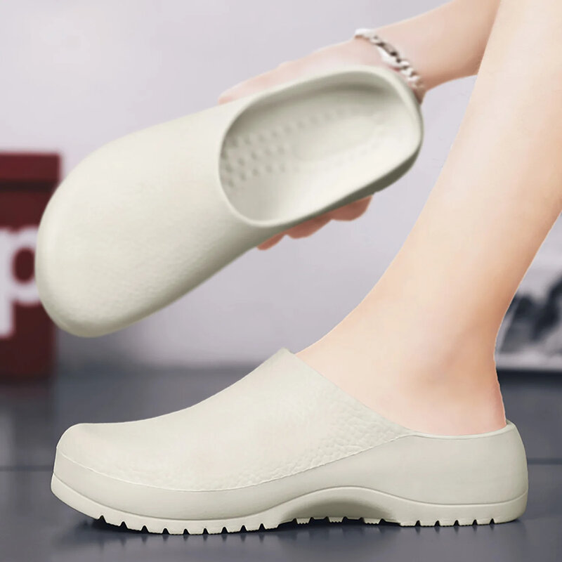 Chef Shoes Suitable for Hotel Restaurants Hospital Kitchen Waterproof Lightweight Comfortable Safety Shoes Non-slip Sandals