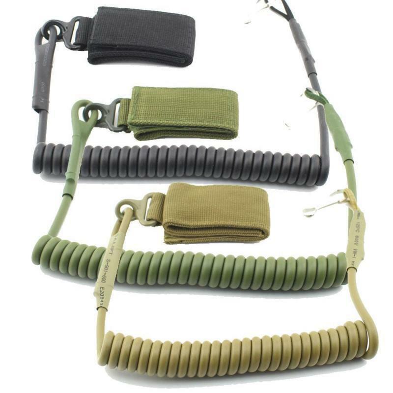 Эластичный шнурок, веревка, тактический противоударный военный весенний ремень безопасности, ремешок для оружия, веревка для брелока, цепочка для фонарика, аксессуары для охоты