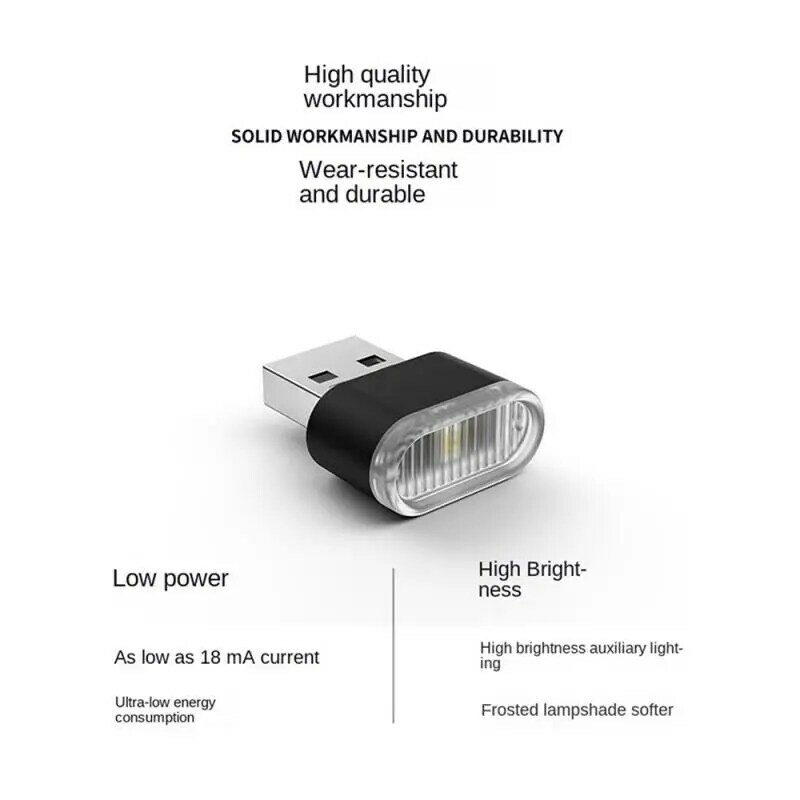 Carro Mini USB LED Atmosfera Luzes, Projetor Laser Estrelado Interior, Lâmpada decorativa, Auto iluminação luzes noturnas
