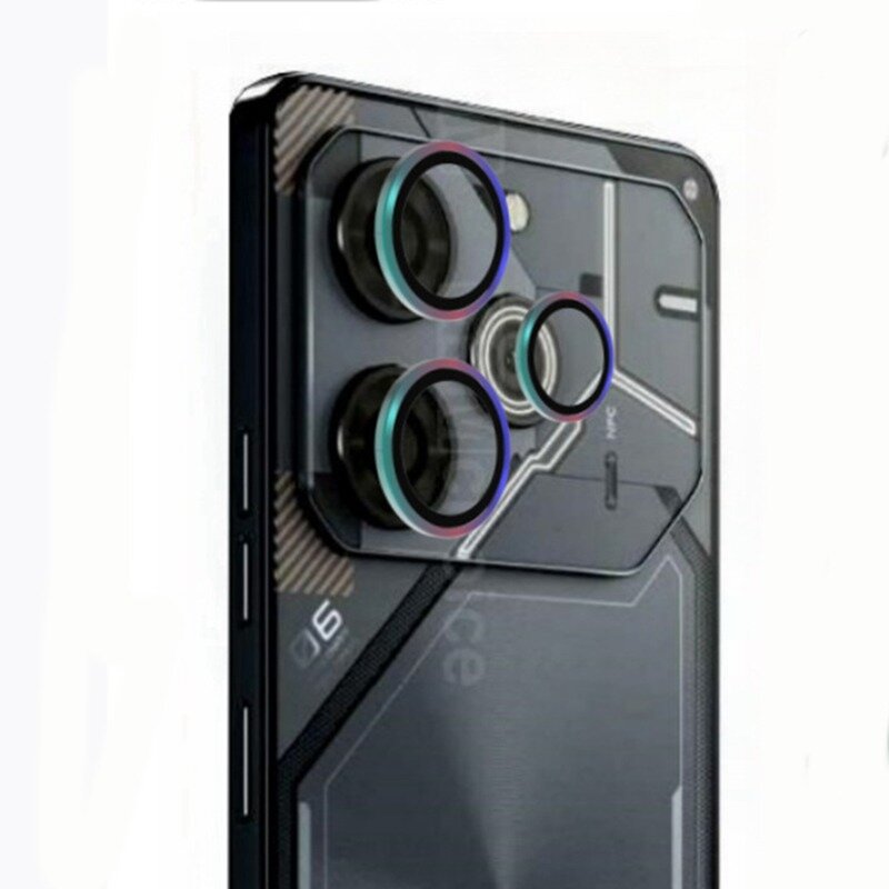 Rückfahr kamera Schutz glas für Tecno Pova 6 Pro Metallring Kamera Schutz für Tecno Pova6pro Objektiv Filmglas