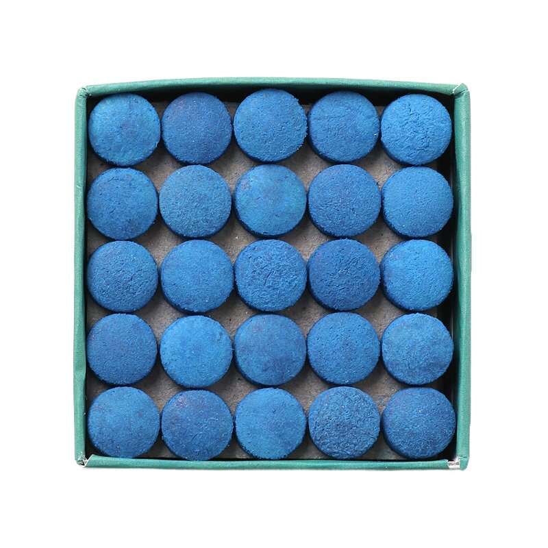 50Pcs Cue Tips Pool Tips Blue Diamond Snooker Cue Tips Leather Pool Cue Tips