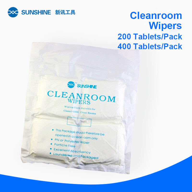Sunshine Soft Cleanroom panni per tessuti panno bianco senza polvere senza particelle eccellente assorbenza Kit di panno per la pulizia del vetro del telefono