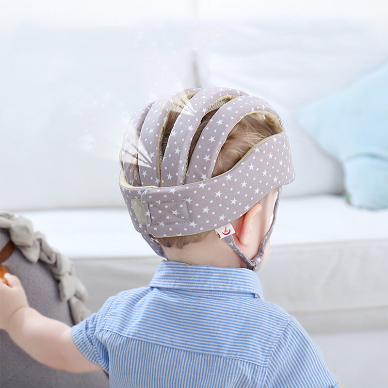 Bawełniany dziecięcy kapelusz dziecięcy hełm ochronny dla dzieci ochrona głowy czapki czapka dziecięca niemowlę regulowane dziecko uczy się chodzić po kasku