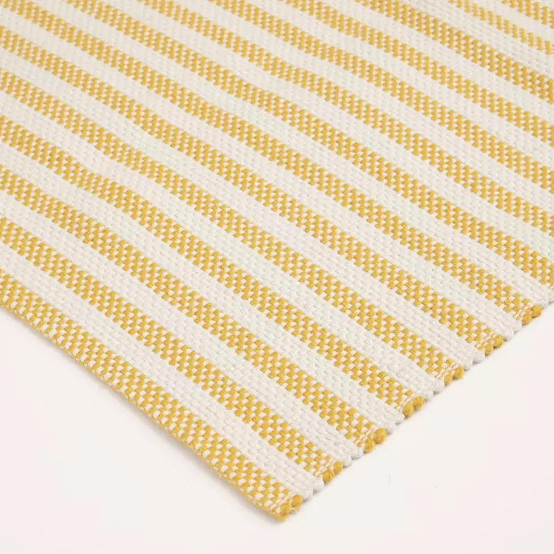 Amarelo Stripe Layering tapete, Home Decor coleção, 24 "x 36"