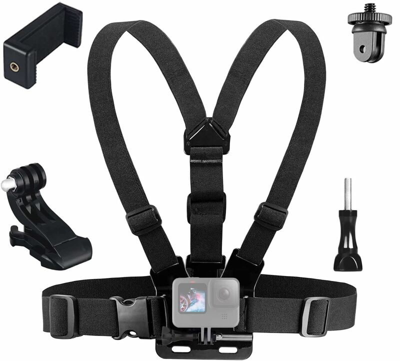 Chest Harness Mount Adjustable Chests Strap Belt Holder, Action Camera Cell Phones
