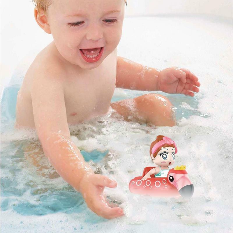 Nakręć zabawki do kąpieli Baby Bath Girl Swinging zabawki pływające nakręcane zabawki z kółka do pływania dla noworodki wanna dla dzieci zabawki wodne