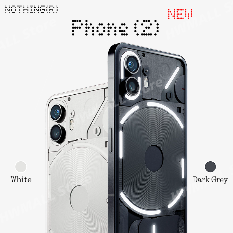 ไม่มีอะไรโทรศัพท์ (2) 6.7 ”ยืดหยุ่น ltpo OLED Snapdragon®กล้องด้านหลังคู่8 + Gen 1 Nothing OS 2.0 50 MP กล้องหน้า32 MP