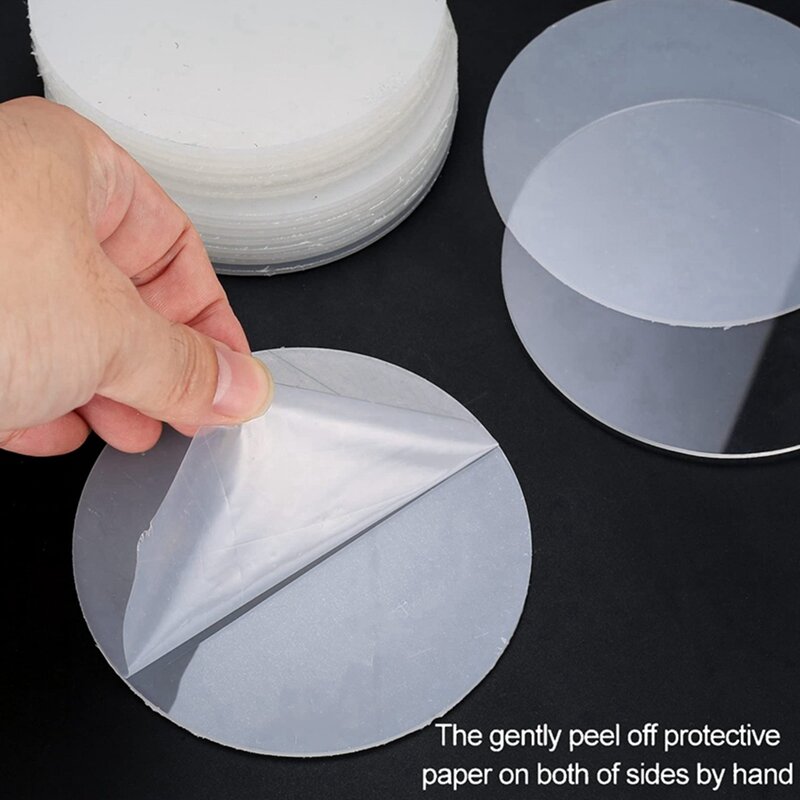 2x Heldere Ronde Acrylplaten, 4 Inch Acryl Cirkel Schijven Planken Blanco Vellen Borden Voor Foto, Schilderij, Doe-Het-Zelf Ambachten