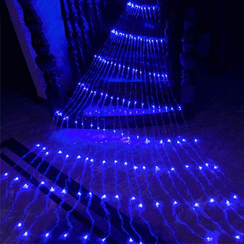 3X2M 3X6M 6X3M Led Waterfall String Light Outdoor Window Curtain Icicle Light Party Christmas Meteor Shower Rain Light Garland