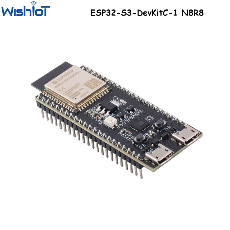 Placa de desenvolvimento ESP32-S3-DevKitC-1 N8R8 a bordo ESP32-S3-WROOM-1 WiFi Blue-tooth LE MCU Módulo 8MB Flash para IOT Smart Project