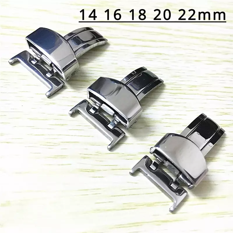14 16 18 20mm Watch Accessories Buckle for TISSOT Stainless Steel Belt Clasp Single Pull Button Waterproof