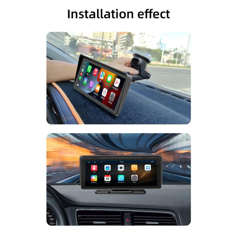 مشغل وسائط متعددة للسيارة بشاشة لمس 10.26 بوصة IPS محمول لاسلكي كاربلاي أندرويد تلقائي للسيارة ستيريو راديو إف إم BT/USB/TF