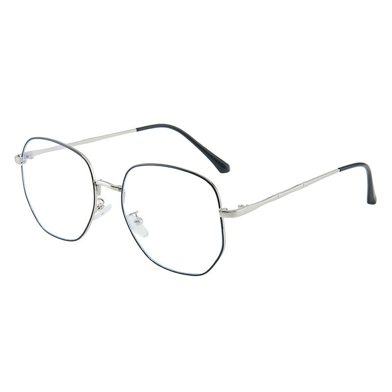 Z jednym lustrem podwójnego zastosowania męskie i damskie oprawki metalowe anty-niebieskie okulary odbarwiające światło ochrona UV