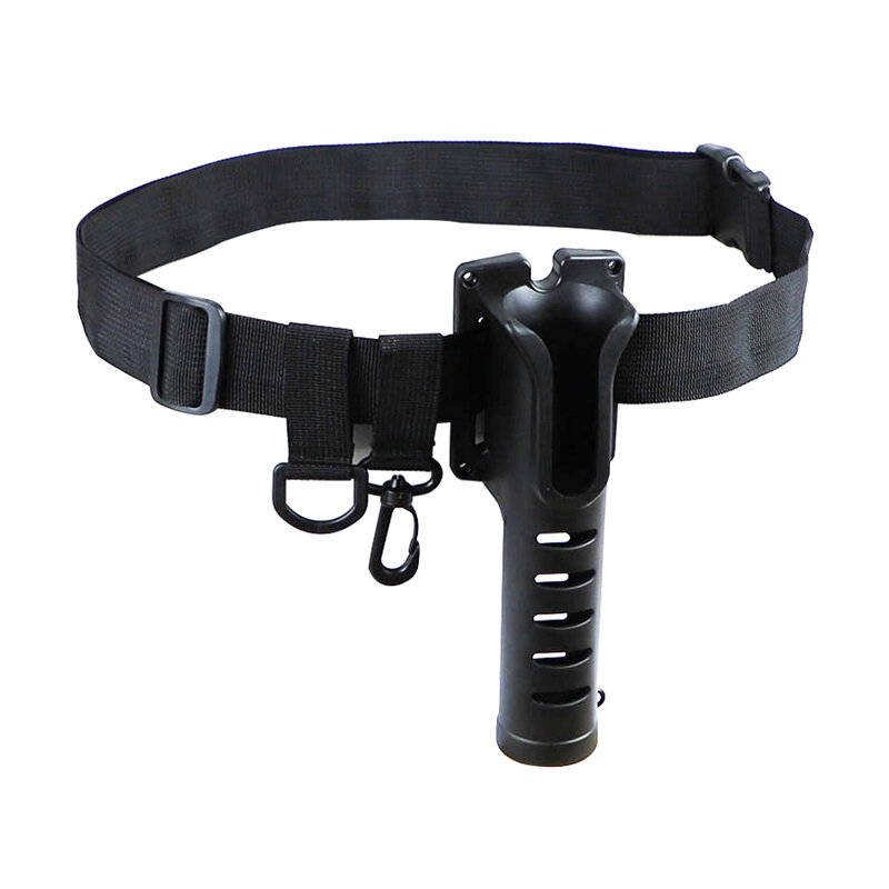 Supporto per asta da cintura portatile in ABS attrezzatura da pesca accessori accessori per canna da pesca in vita regolabile cinture per supporto inseritore per palo all'aperto