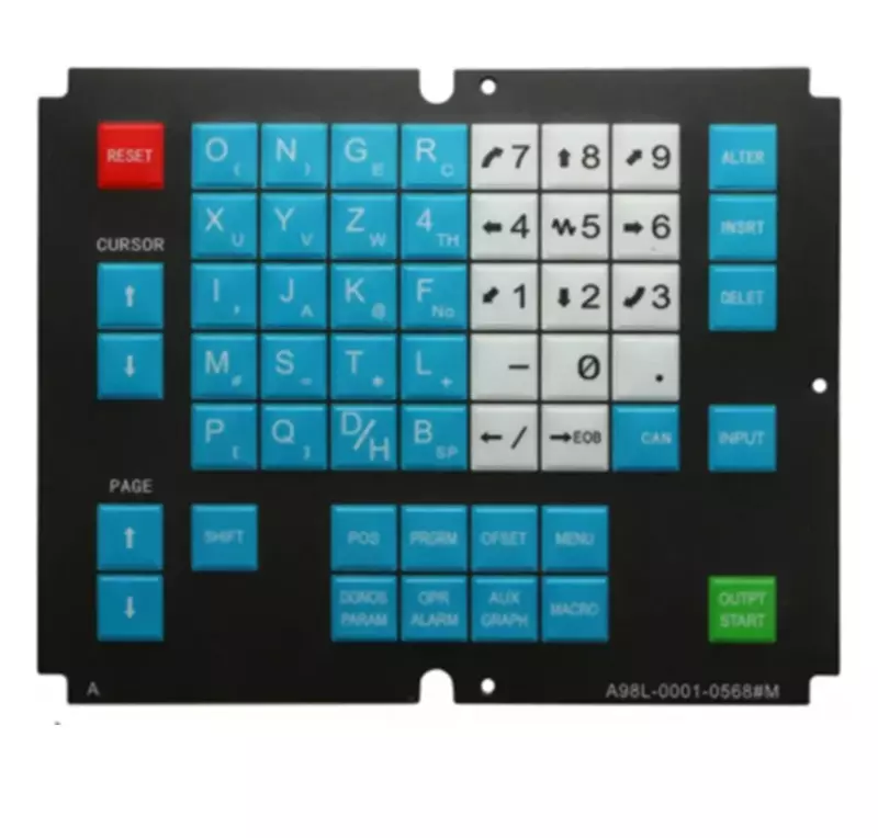 Untuk FANUC A98L-0001-0568 # T # M Panel Keyboard Kontrol Operasi Panel Pemotong Kawat Aksesori Membran untuk Mesin EDM