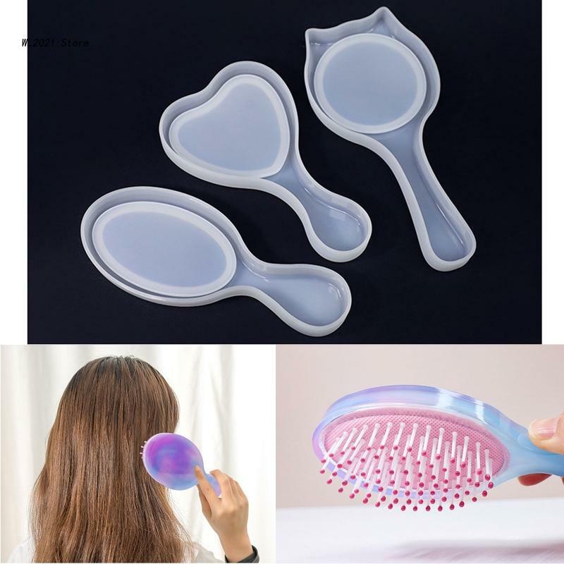 Hair Comb Silicone Molds Resin Casting Molds for DIY Makeup Comb Home Decoration