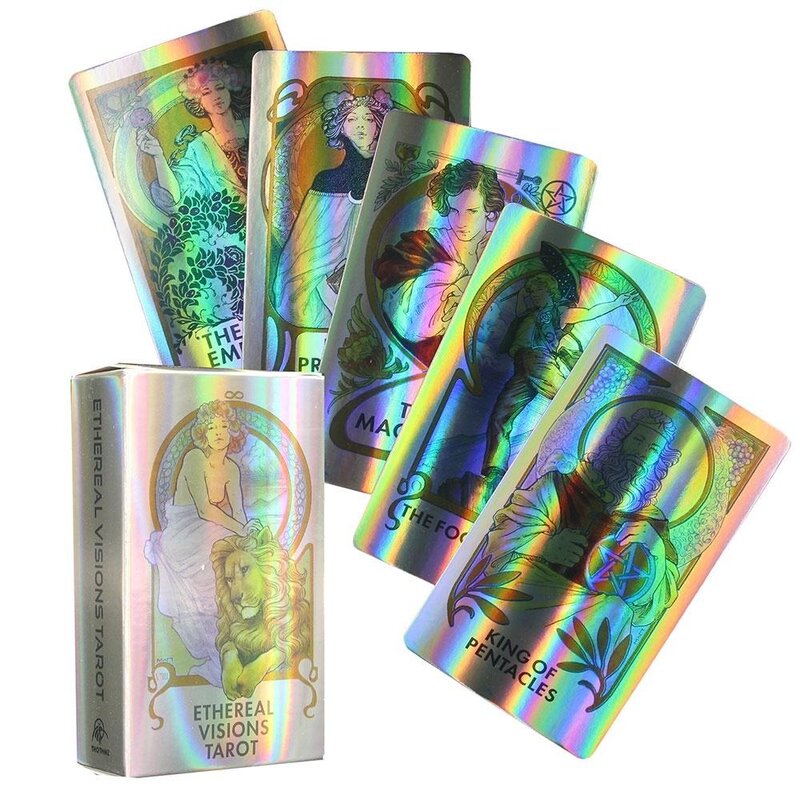 The Oracle of Ethereal Visions Holographic Tarot Deck Table Card Game for Adults and Children Fate Divination