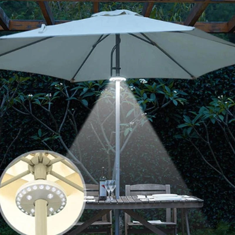 1 قطعة Led السوبر مشرق الباحة LED مظلة ضوء في الهواء الطلق المحمولة التخييم خيمة ضوء مصباح مع هوك حديقة فانوس دروبشيبينغ