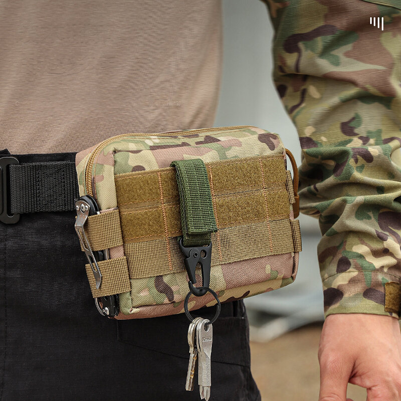Outdoor Tactical Carabiner Key Bag Accessories Multifunctional Belt Buckle Nylon Webbing