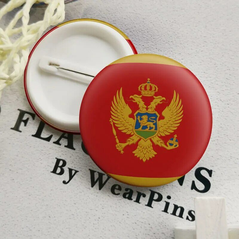 Montenegro Montenegrins Flag National Emblem Brooches Badges Lapel Pins
