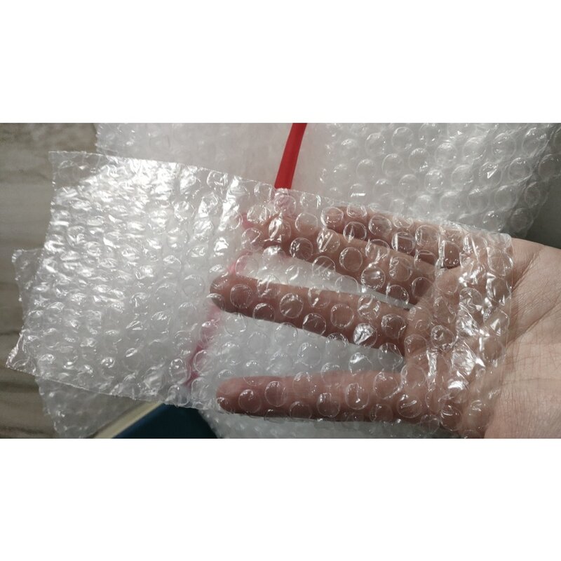 Bolsas de embalaje de burbujas blancas, PE envoltorio de plástico transparente a prueba de golpes, bolsa de burbujas de doble película, 10x20cm, 50 unidades
