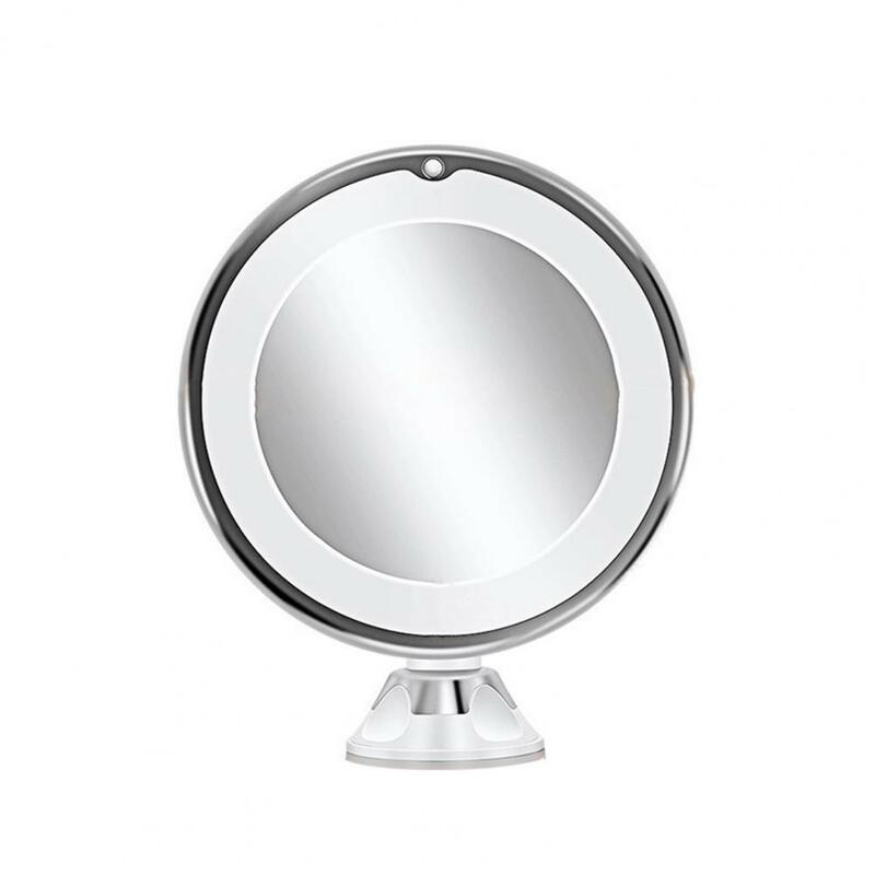 Espejo de afeitar portátil con luz Led, espejo de maquillaje con aumento de 10 aumentos, compacto para viaje en casa