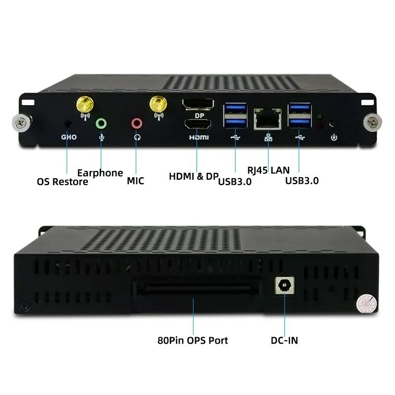 Mini computador OPS padrão internacional, i5, 7300HQ, DP, HD-MI, 4K Display, módulo X86 OPS para escritório, escola, tudo em uma tela de toque