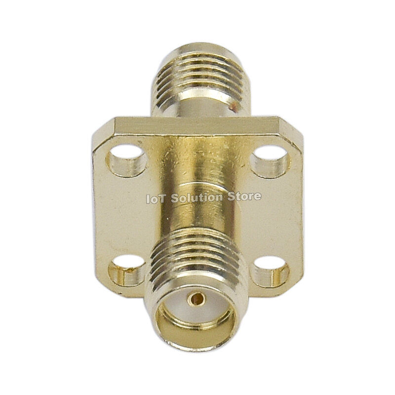 RF Coaxial Female SMA to SMA Flange Connector Converter Joint Adapter 24mm Total Length