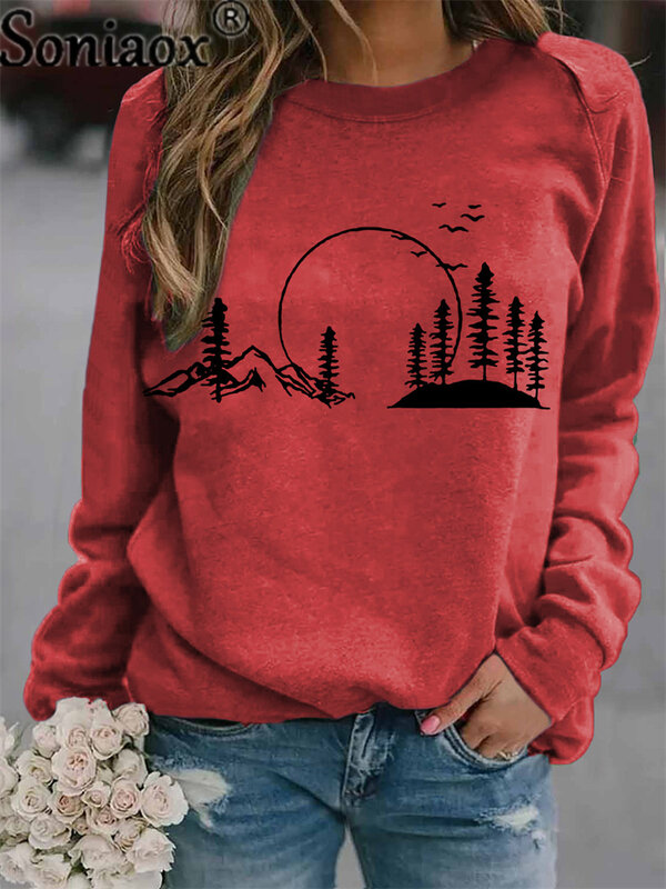 Elegante Casual Spar 3D Print Sweater Vrouwen Tops O Hals Lange Mouwen Streetwear Veelzijdige Basic Hoodie Herfst Winter nieuwe