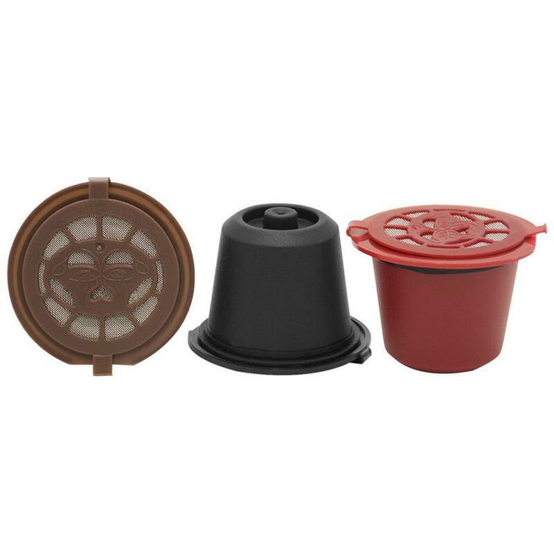 3pcs 15ml Coffee Capsule Filters With Spoon Brush Reusable Refillable Coffee Capsules Pods For Espresso Machines