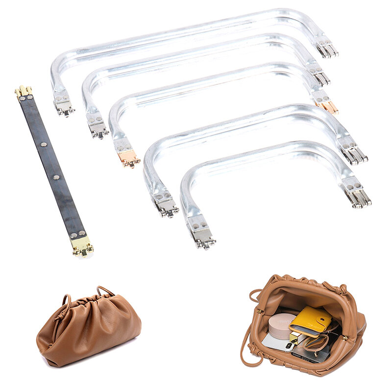 Metal Alumínio Tubo Frame Bag Handle, Doutor Bolsa, Clutch Bag Peças, peças de metal