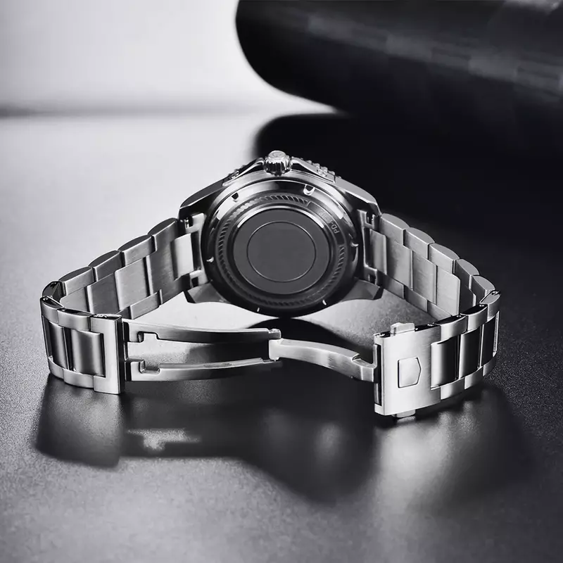 Originele Jhlu Nh35 Nieuwe Heren Automatische Mechanische Horloges Saffier Luxe Zakelijke Klok Roestvrij Staal Waterdichte Reloj Hombre