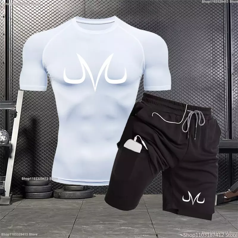 Быстросохнущие топы для бега, тренировочная одежда для спортзала, Мужская компрессионная Спортивная одежда для фитнеса, бега, облегающий костюм Jiu-Jitsu, летний Повседневный женский костюм