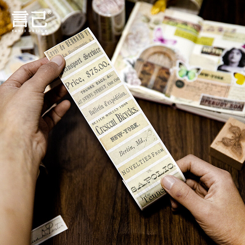 1 stücke/1lot Dekorative Klebebänder Vintage brief zeit Masking Tapes Scrapbooking DIY Papier Japanischen Aufkleber 2M