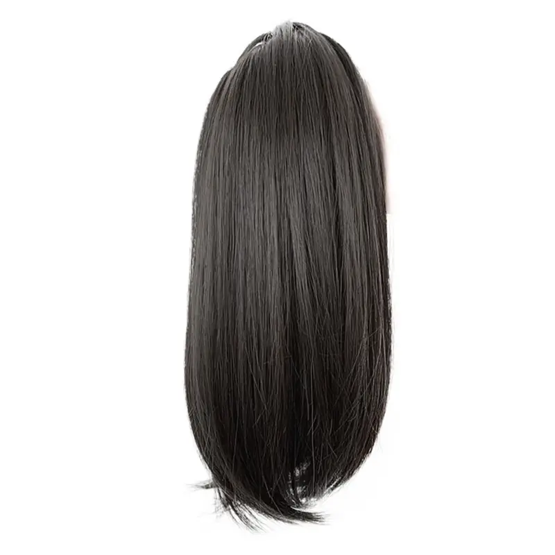 Perruque de queue de cheval pour femme, perruque à moitié attachée, cheveux longs féminins, pince à queue haute, tresse naturelle moelleuse, augmentation des cheveux