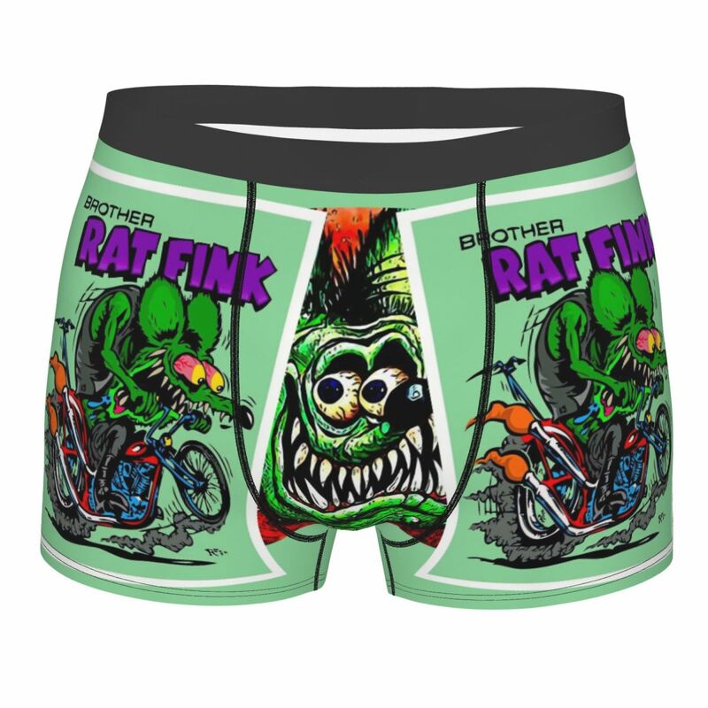 Harajuku Tales Of The Rat Fink Men's Boxer Briefs Highly Breathable Underwear High Quality Print Shorts Gift Idea