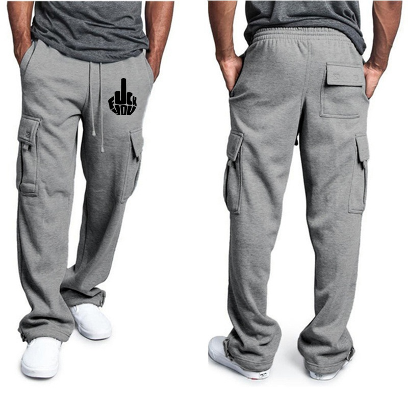 2023 New Men's Funny Casual Printed Sweatpants Soft Sports Pants Jogging Pants Running Trousers Loose Long Cargo Pants 5 Colors