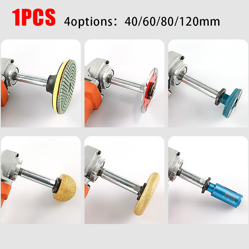 Angle Grinder Adapter Rod Extension Rod M10 Adapters Rod Polishing Accessories 40mm 60mm 80mm 140mm Rotary Extension Shaft Set
