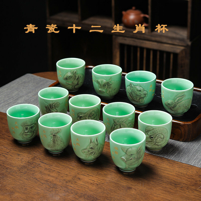 Taza de té clásica de cerámica china, juego de tazas de meditación, portátil, Personal, individual