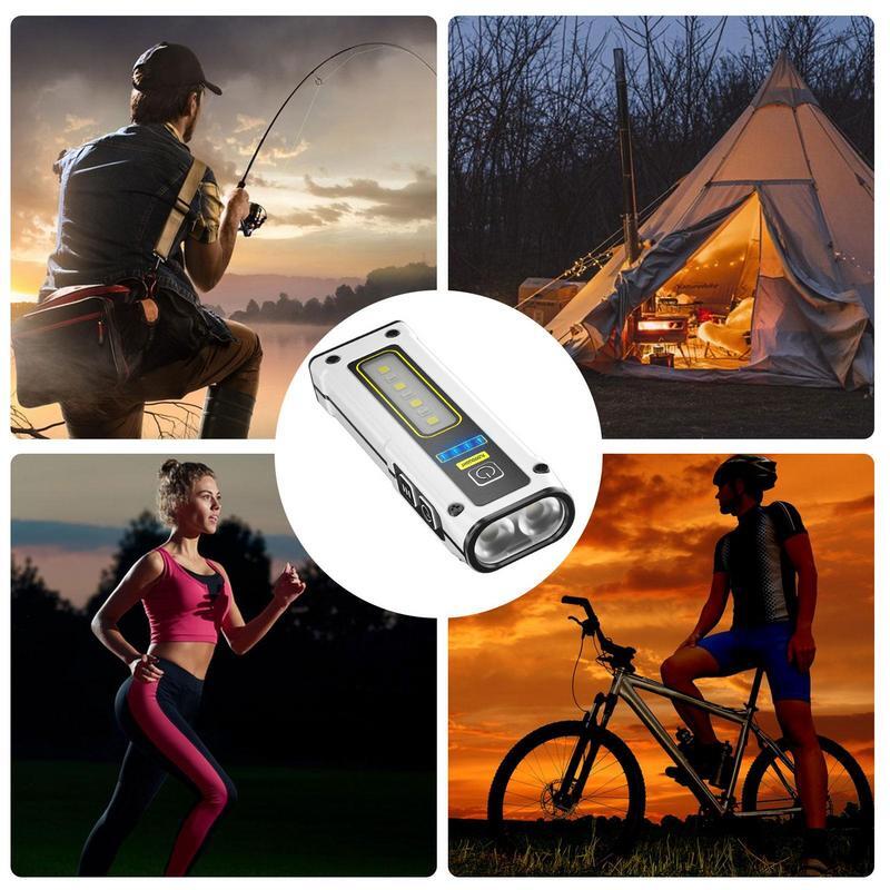High Lumen LED Flashlight Outdoor Rechargeable LED Flash Light With Magnetic Bottom Camping Supplies Power Bank For Hikers