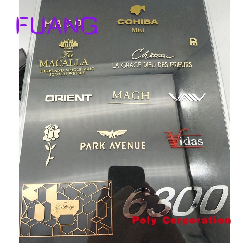 Custom  Electroforming Custom Logo Self Adhesive Packaging Labels Gold/Silver Color Transfer Decals Sticker For Package
