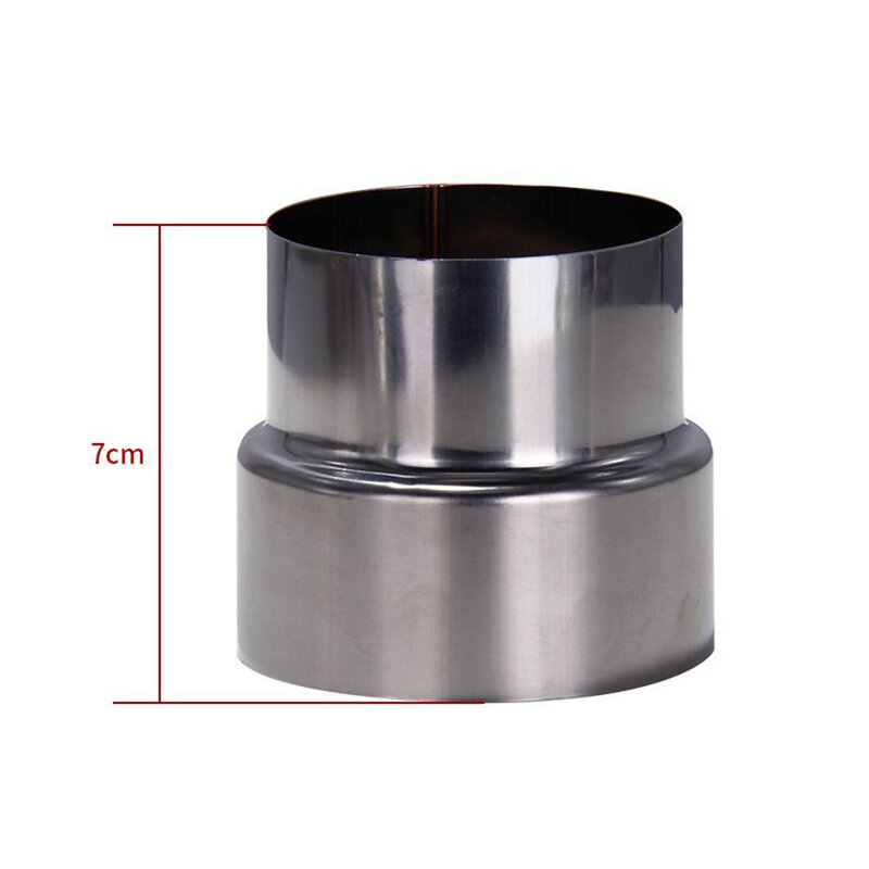 Stainless Steel Flue Exhaust Pipe Reducing Joint Chimney Adaptor Stove Pipe Household Ventilation Accessories