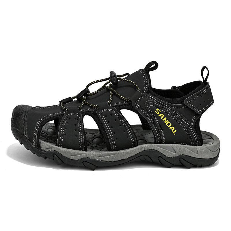 Męskie sandały trekkingowe Outdoor buty górskie Safety Toe Man letnie sandały plażowe wysokiej jakości antypoślizgowe buty do wspinaczki Gladiator