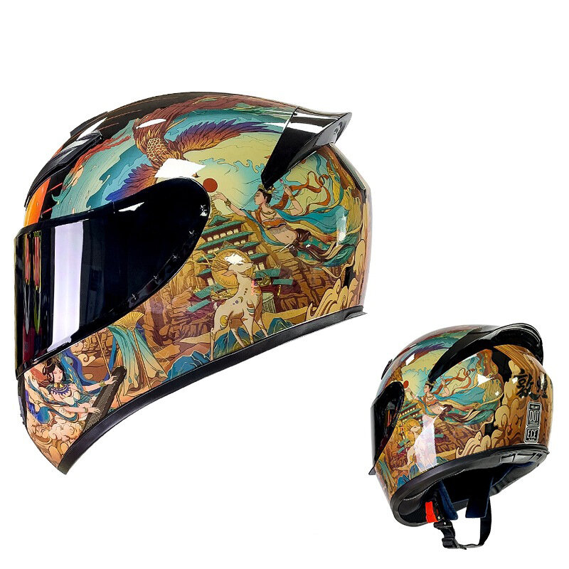 ドットユニセックスオートバイフルヘルメット、安全モジュラー、フリップアップ、乗馬、屋外、フリップアップ