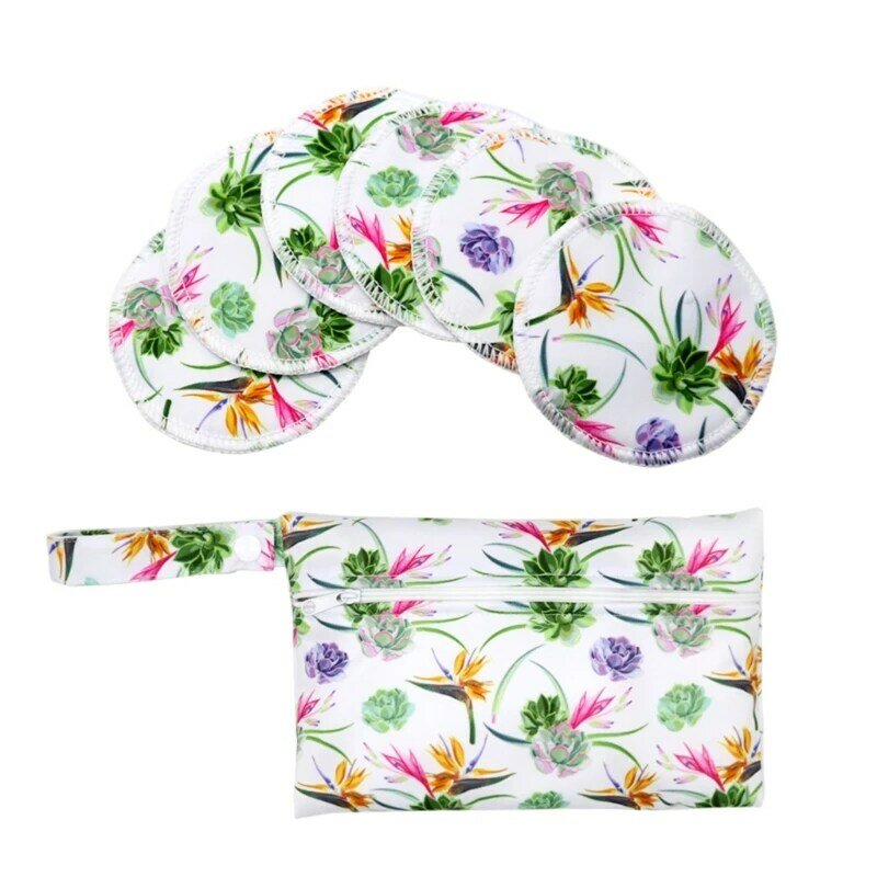 Diaper Bag Washable Breast Pads Leak proof and Breathable for Nursing Mother